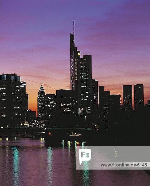 Skyline der Stadt,  Frankfurt am Main,  Hessen,  Deutschland