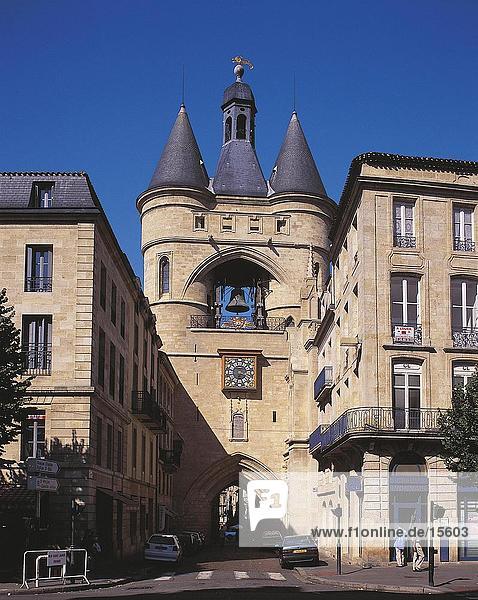 Fassade der Glockenturm  Grosse Cloche  Bordeaux  Frankreich