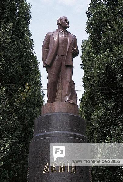 Low angle view of statue  Lenin Statue  Kiev  Ukraine