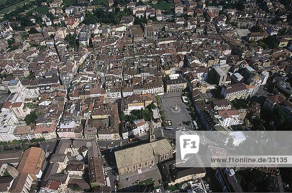 Aerial view of town  Bolzano  Alto Adige  Trentino-Alto Adige  Italy