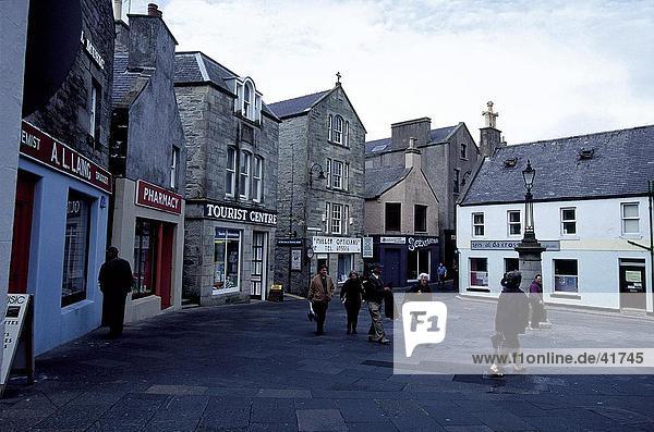 Gebäude der Stadt Lerwick Shetland-Inseln Schottland