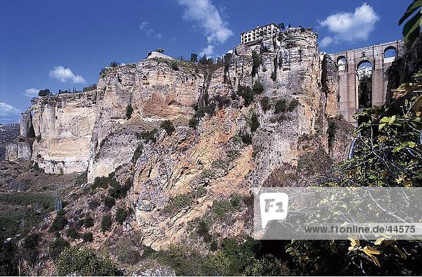Aufbauend auf einem Hügel  Ronda  Andalusien  Spanien