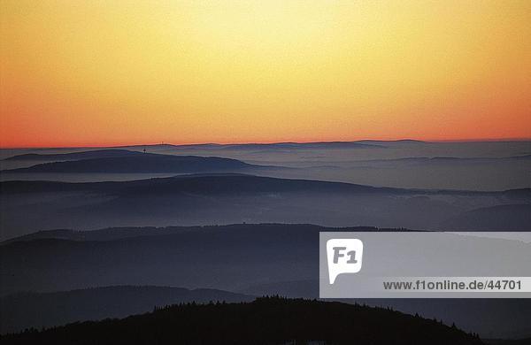 Panoramic view of mountain range  Taunus  Frankfurt  Hesse  Germany