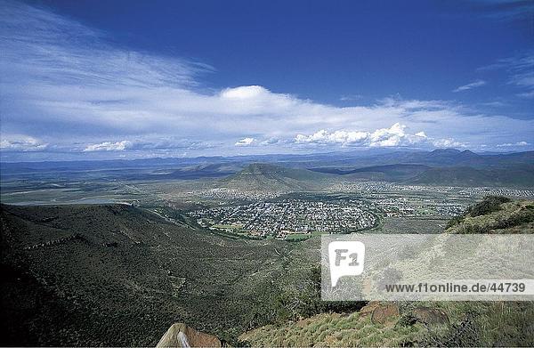 High angle view of town in valley  Graaff-Reinet  Eastern Cape  South Africa