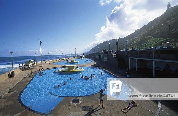 Swimming pool on beach  Brighton Beach  Durban  KwaZulu-Natal  South Africa