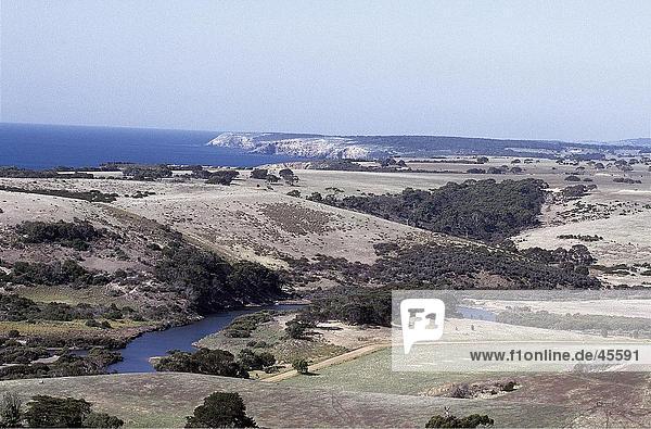 Panoramablick auf Strand Känguru-Insel Australien