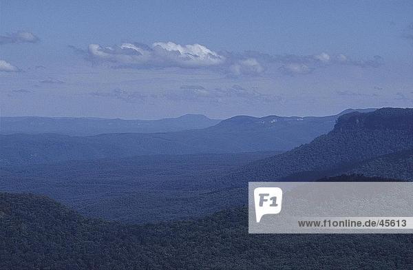 Panoramische Ansicht der Gebirge Blue Mountains New South Wales Australien