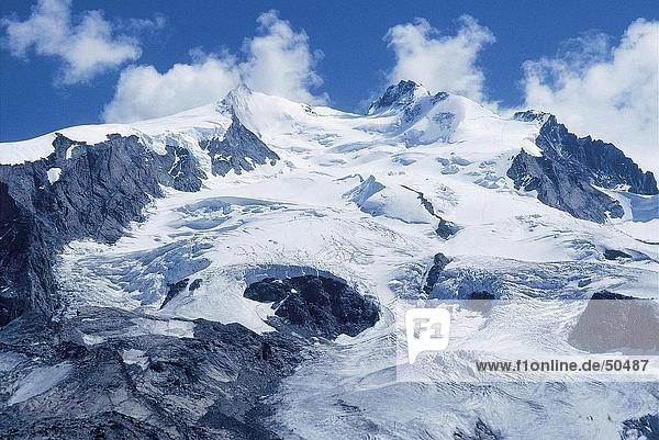 Untersicht der Gletscher  Schweizer Alpen  Schweiz
