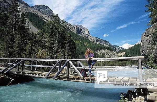 Bridge across river Yoho National Park British Columbia Canada