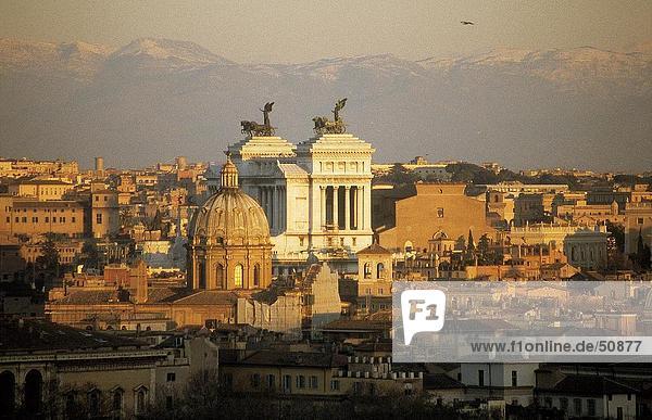 Monument in city at sunset  Vittorio Emanuele Monument  Rome  Italy
