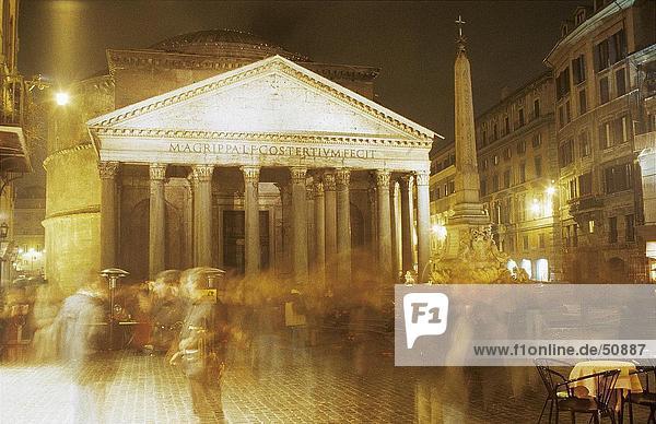 Blurred view of people at square  Piazza della Rotonda  Pantheon Rome  Rome  Italy