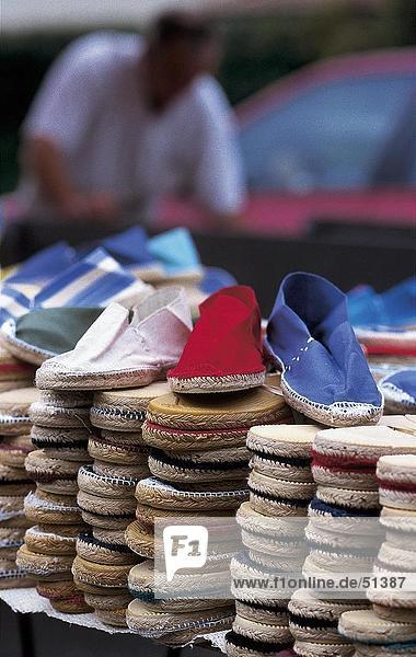 Stack Schuhe Marktstand  Capbreton  Frankreich