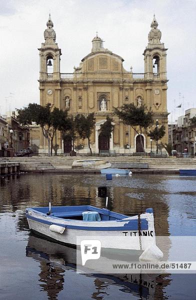 Church at waterfront  Msida  Malta