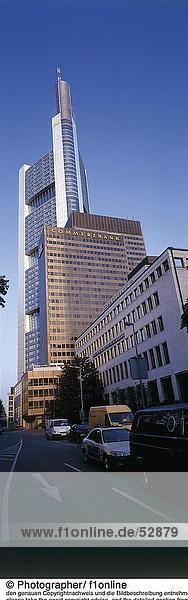 Gebäude in der Stadt  Commerzbank AG  Frankfurt am Main  Hessen  Deutschland