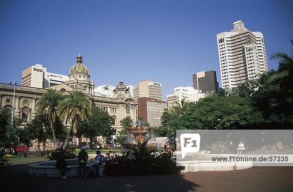 Fountain in front of city hall  Durban City Hall  Durban  KwaZulu-Natal  South Africa