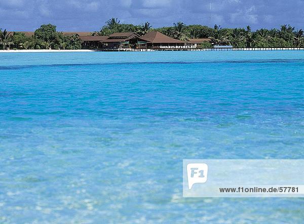 Urlaubsort an der Waterfront Atoll Malediven