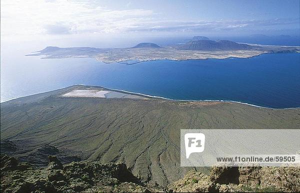 High angle view of landscape  Canary Islands  Spain  Europe