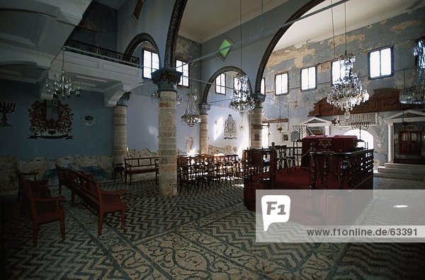Innere der Synagoge  Griechenland