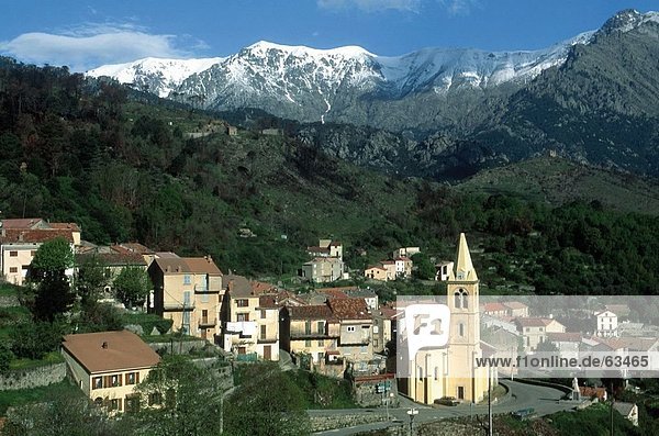 Erhöhte Ansicht der Stadt an Hill  Porto-Vecchio  Corse du Sud  Korsika  Frankreich