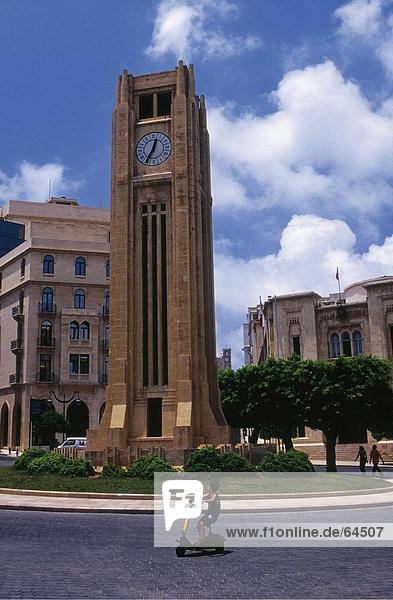 Glockenturm in Stadt  Beirut  Libanon