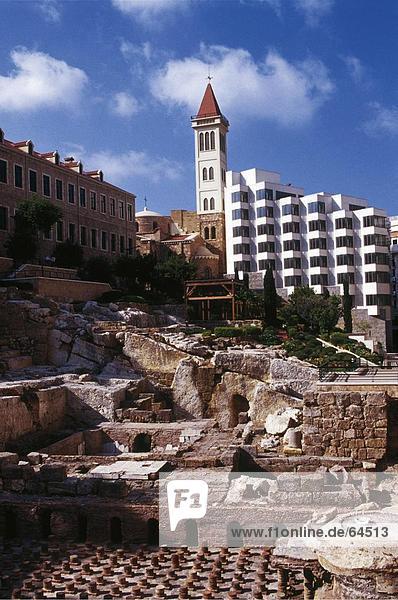 Kirche in der Nähe der Ausgrabungsstätte  Beirut  Libanon