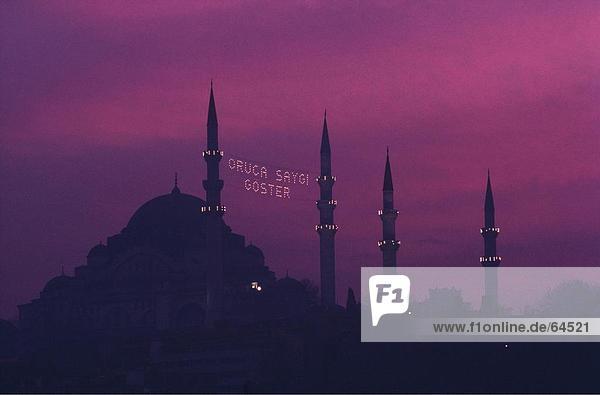 Moschee in der Dämmerung  Sueleyman Moschee  Istanbul  Türkei