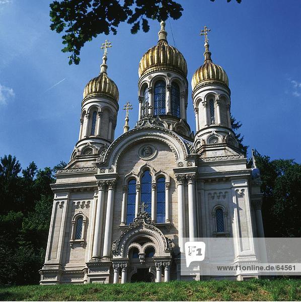 Untersicht russische Kapelle  Wiesbaden  Hessen  Deutschland