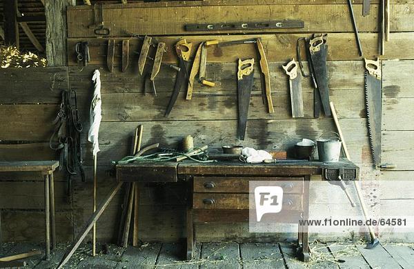 Vereinigte Staaten von Amerika USA arbeiten Zimmermann Laden antik Michigan Werkzeug