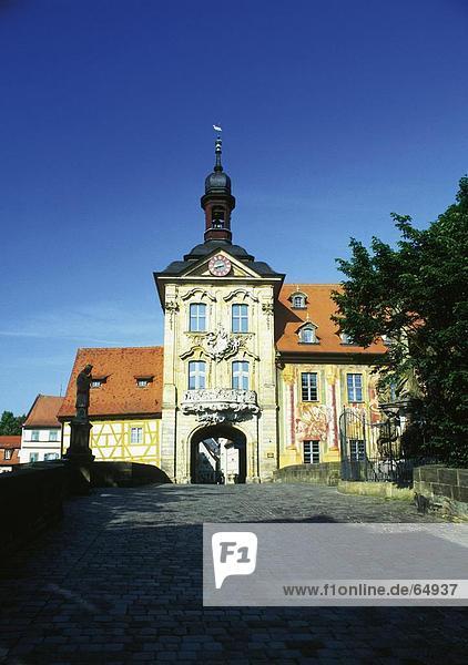 Fassade des alten Rathauses  Altes Rathaus  Bamberg  Oberfranken  Bayern  Deutschland
