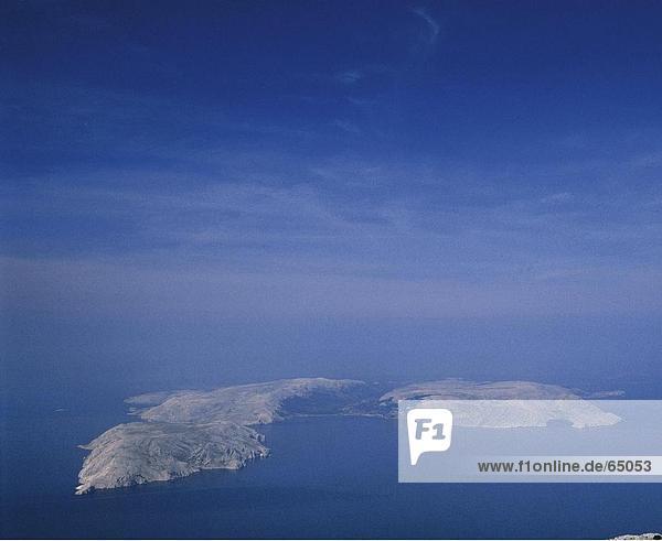 Luftbild von Inseln  Krk  Kroatien