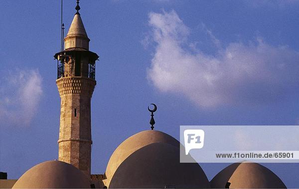 Minarett und Kuppeln der Moschee  Beirut  Libanon