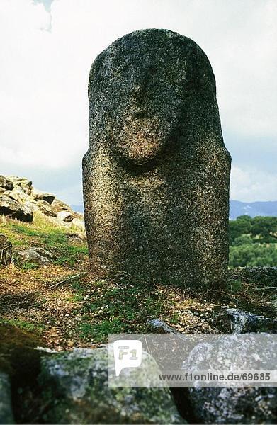 Antiken Steine Strukturen am archäologischen Standort  Filitosa  Corse-du-Sud  Korsika  Frankreich