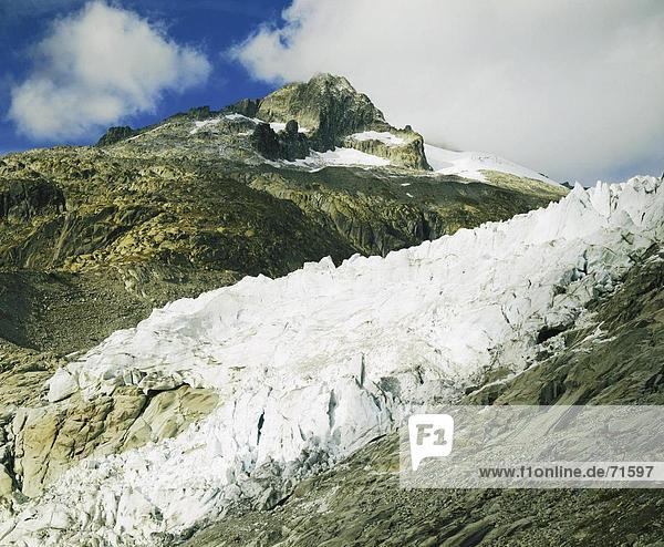 10091465  Detail  Eis-Punkte  Felsen  Felsen  Garstenhorner  Gletscher  Landschaft  Rhonegletscher  Gletscher  Schweiz  Europa  Val