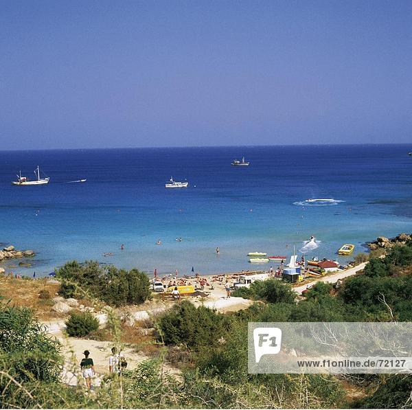 10227022  Boote  Strand  Meer  Strand  Meer  Dünen  Konnos Bay  Küste  Zypern