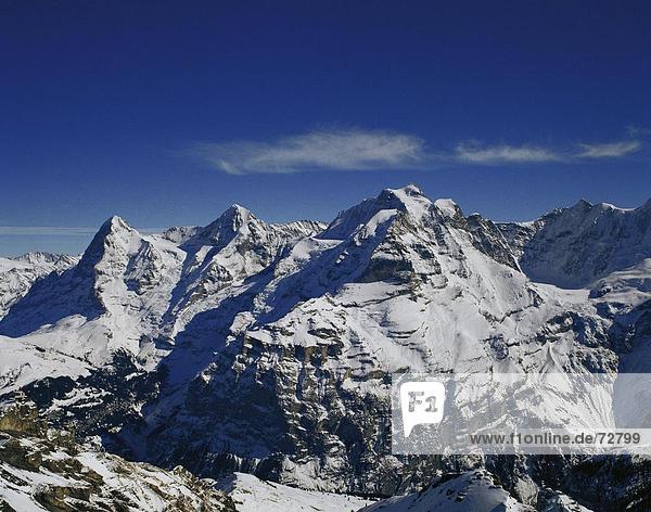 Landschaftlich schön landschaftlich reizvoll Berg Alpen Eiger Berner Oberland Kanton Bern Mönch