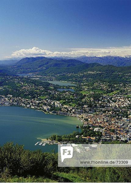 10487909  alpine  Alpen  Lugano  Schweiz  Europa  Monte Bre  Schweiz  Europa  Tessin  Überblick  Vorgebirge