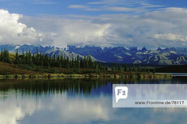 10643097  Rang 6194 ms  Abend  Alaska  Alaska  Berge  blau  Himmel  Denali National  Park  höchste  Deckel  Berg des Nordens