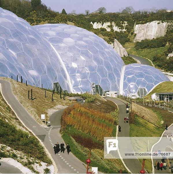 Botanischer Garten Botanische Anschnitt Europa schneiden Großbritannien Gast Weg Cornwall Eden Project England