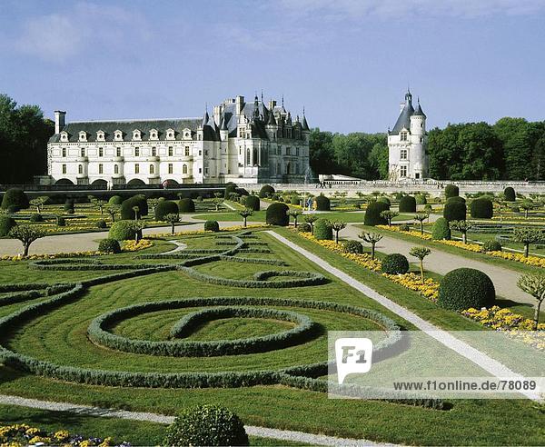 10651012  Chateau de Villandry  Frankreich  Europa  Garten  Loire  Park  Schloss