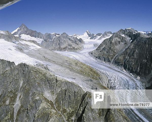 10651393  alpine  Alps  mountains  Fieschergletscher  glacier  Finsteraarhorn  glacier  canton Valais  scenery  aerial photo