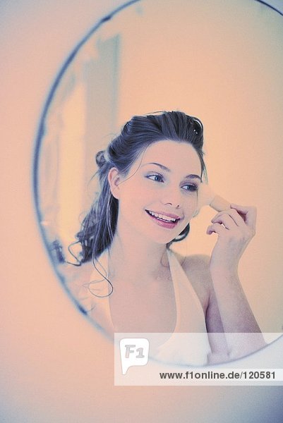 Woman in mirror