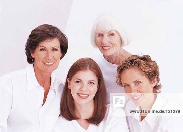 Portrait of four female family members