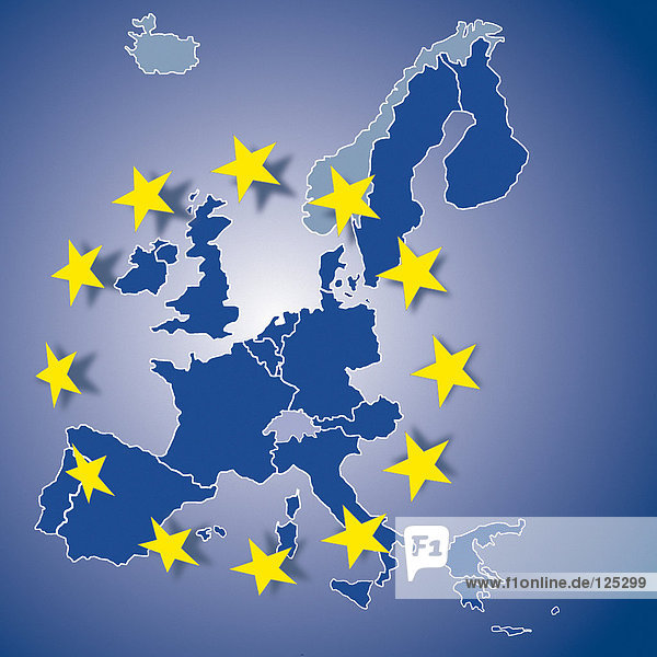 Karte der Europäischen Gemeinschaft