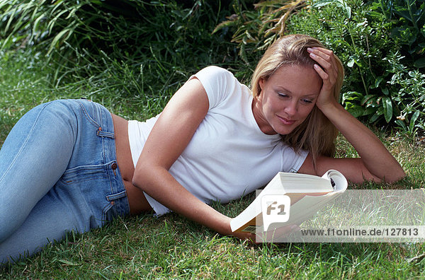 Girl reading book
