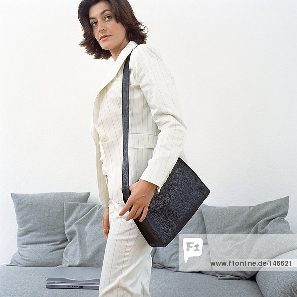 Woman with shoulder bag