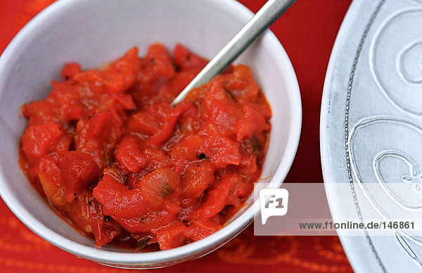 Tomato salsa sauce in bowl