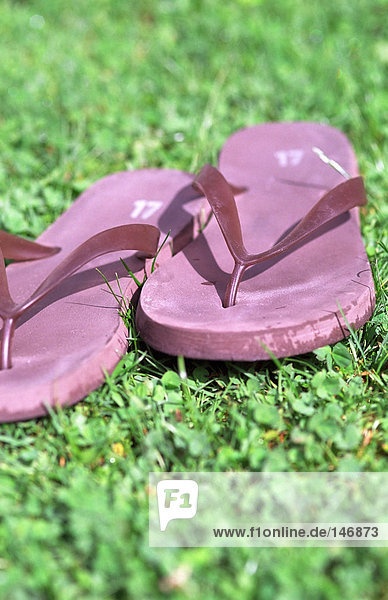 Pink flip-flop rubber sandals.