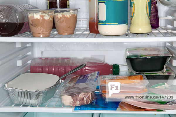 Food in a refrigerator