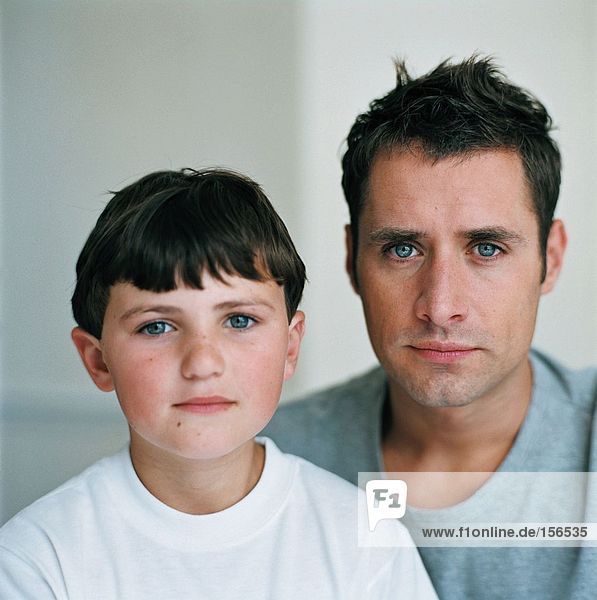 Portrait of a father and son