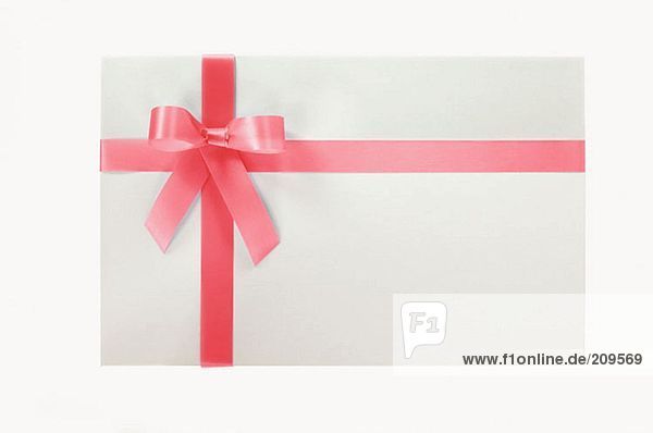 Pink ribbon on a gift